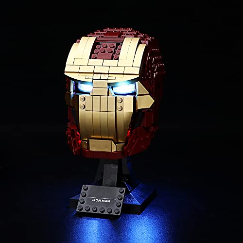 LIGHTAILING Juego de luces para casco Super Heroes Iron Man modelo de bloques de construcción - Kit de luces LED compatible con Lego 76165 (no incluye el modelo)