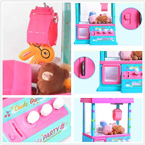 Lijun Claw Machine Music Light 60s Time Candy Grabber Prize Dispenser Máquina expendedora Cumpleaños niños niñas