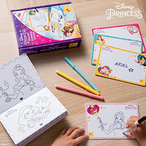 Liscianigiochi Disney Princess Pocket Drawing School (Escuela de Dibujo) -Juego Creativo para niñas a Partir de 3 años (92901), Color no aplicable