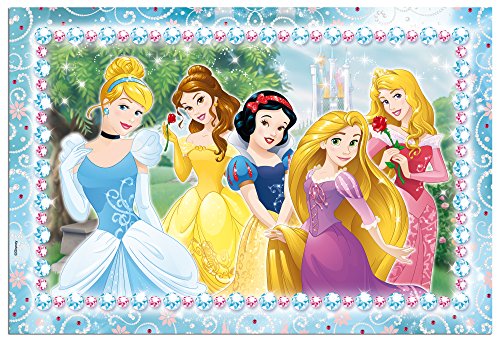 Liscianigiochi Puzzle para niños de 108 piezas 2 en 1, Doble Cara con reverso para colorear - Disney Princesas 47963