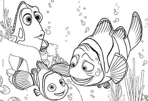 Liscianigiochi Puzzle para niños de 24 piezas 2 en 1, Doble Cara con reverso para colorear - Disney Nemo 86481