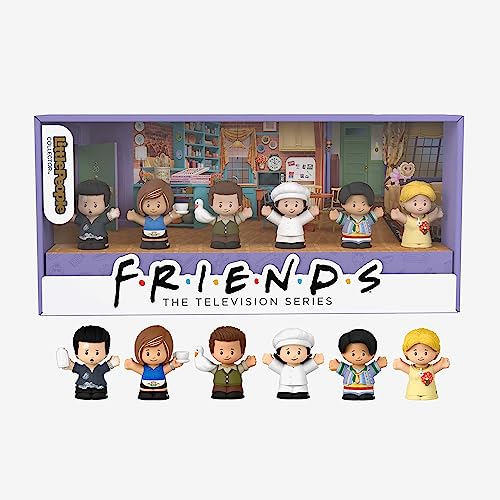 Little People Collector Friends Serie de TV Edición Especial Set de Figuras para Adultos y Fans, 6 Personajes en un Pack de Regalo con Expositor, (Mattel HPH05)