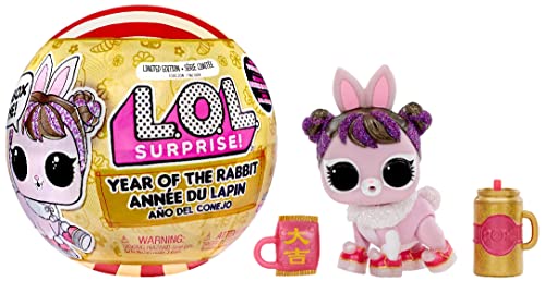 L.O.L. Surprise! LOL Surprise Muñeca Año del Conejo - Good Luck Bunny - Edición Limitada - Unboxing de 7 Sorpresas - Accesorios y Mascotas Inspirados en el Año Nuevo Lunar - Regalo para Niños 4+ Años