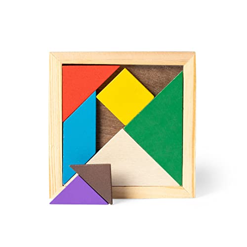 Lote 25 Puzzle Tangram para Desarrollo Mental, Rompecabezas de lógica, Juguetes educativos para niños. Detalles cumpleaños Infantiles, Guarderías, Escuelas y Colegios