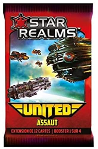 Lote Star Realms versión francesa Pack United : asalto + mando + misiones + héroes + 1 abrebotellas Blumie (United)