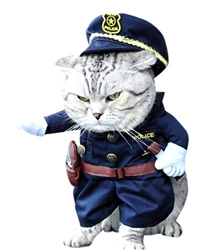 LoveLegis Disfraz de policía - policía - aplicación de la ley - carabinieri - gato - m - idea de regalo para cumpleaños