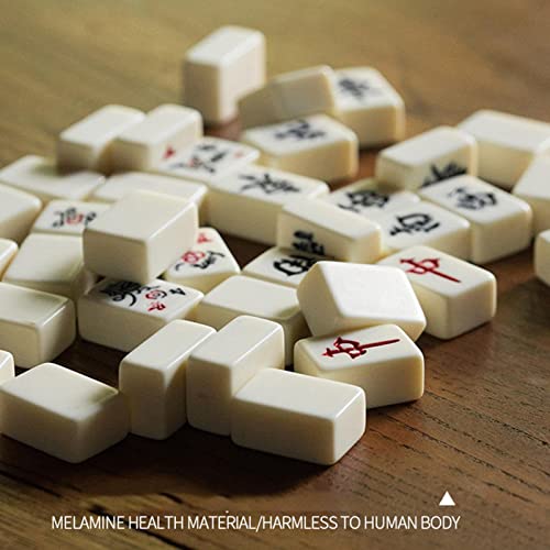 LOVOICE Mahjong portátil - Juegos Mesa Mini Mahjong para el hogar | Mahjong con, Accesorios Viaje para Familiares, Amigos, colegas