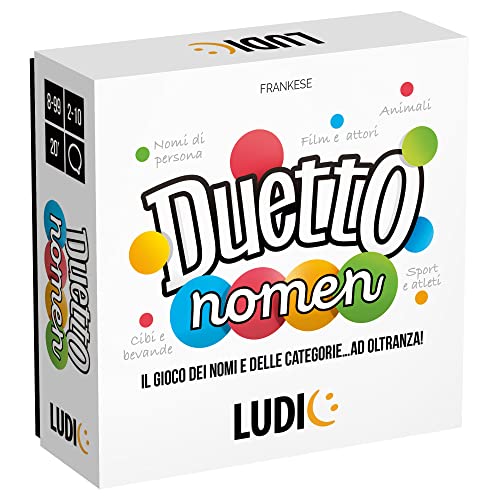 Ludic Duetto Nomen Un Desafío De Palabras Super Adictivo It55423 Juego De Sociedad para La Familia para 2-6 Jugadores Made In Italy