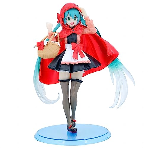 Luxetoys Miku Figura Caperucita Roja Anime Figura Dibujos Animados Personaje 19 cm Lindo Modelo Juguete para Decoración