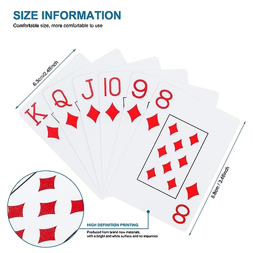 MageJoy Cartas de Juego - 2 Barajas de Poker Premium de Plástico Impermeable para Bridge, Skat y Trucos de Magia