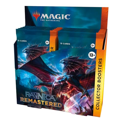Magic: The Gathering - Caja de sobres de coleccionista de Rávnica remasterizada, 12 sobres (180 cartas de Magic) (Version Anglaise)