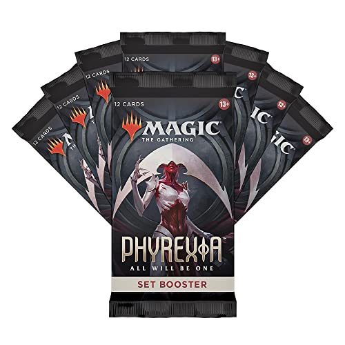 Magic The Gathering D1134000 Phyrexia: All Will Be One Bundle, 8 Juegos de Refuerzos y Accesorios, Versión en Inglés