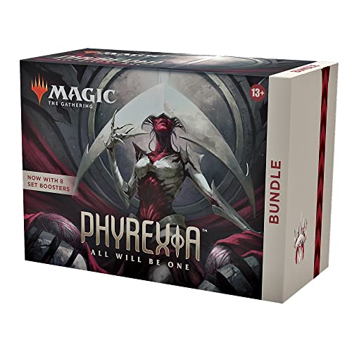 Magic The Gathering D1134000 Phyrexia: All Will Be One Bundle, 8 Juegos de Refuerzos y Accesorios, Versión en Inglés