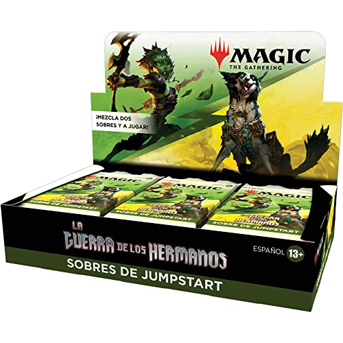 Magic The Gathering D1479105 Caja de sobres de Jumpstart de La Guerra de los Hermanos, 18 sobres (Versión en Español)
