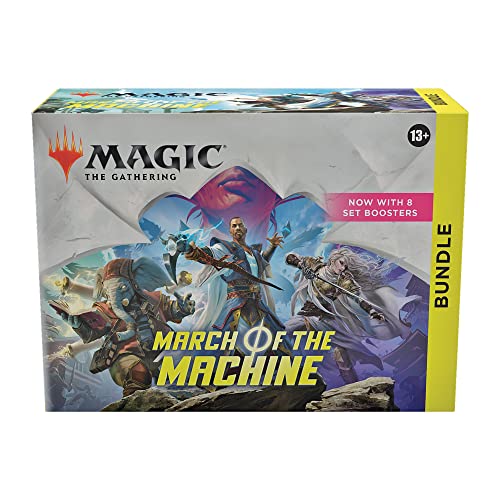 Magic The Gathering March of The Machine Bundle, 8 Set Boosters & Accessories (Versión en Inglés)