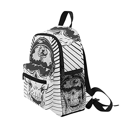 MALPLENA Bolsa de viaje para niños Kamikaze Skull School Bag