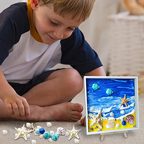 manchas Mosaico Vidrio para Manualidades - Mosaico Cuadrados Kits vidrieras Mosaico Cristal Azul Claro | Kits Piezas Mosaico para decoración
