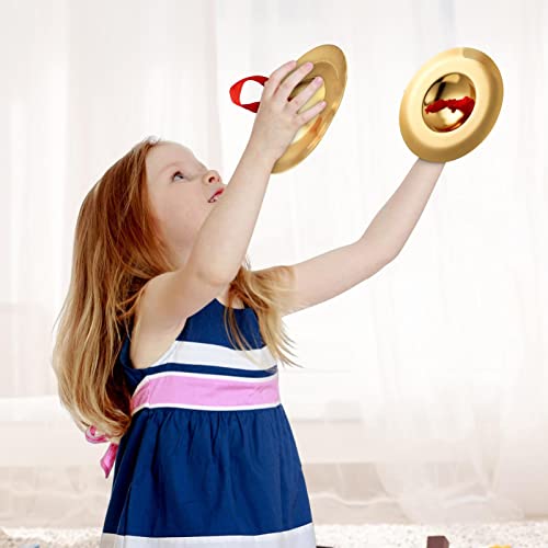 manchas Platillos para Niños | 2 platillos de Cobre Brillante con Sonido nítido,Instrumento Musical de percusión rítmica de 12 cm/4,7 Pulgadas para niñas, niños y niños