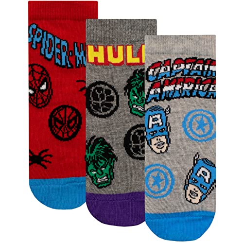 Marvel Calcetines Vengadores 3 Pack Spiderman Hulk y Capitán América Multicolor 31-36