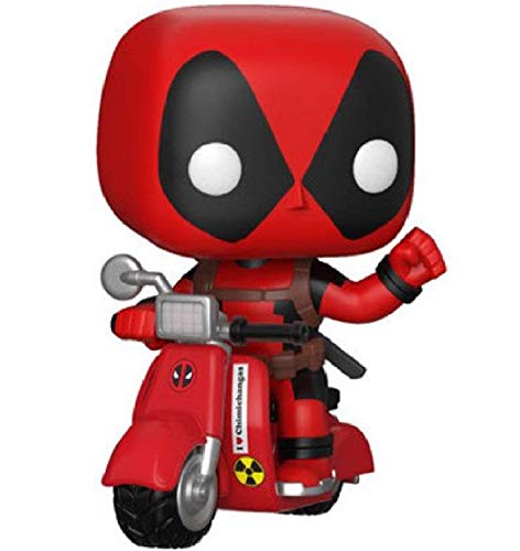 Marvel: Deadpool Parody - Figura de vinilo de Deadpool on Scooter Funko Pop! Rides (viene con funda protectora compatible con caja Pop)