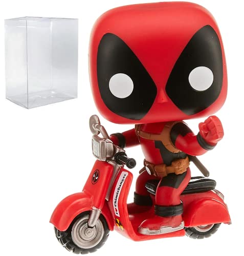 Marvel: Deadpool Parody - Figura de vinilo de Deadpool on Scooter Funko Pop! Rides (viene con funda protectora compatible con caja Pop)