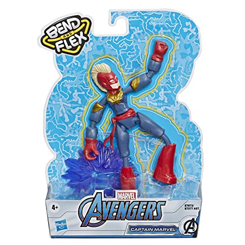 Marvel- Figurine Avengers Bend and Flex Captain Figura Capitana 15 cm, Multicolor (Hasbro E78725X0)
