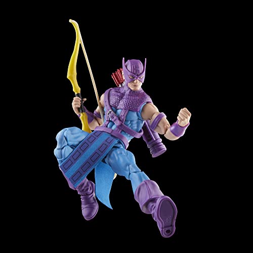 Marvel Hasbro Legends Series - Hawkeye con vehículo Sky-Cycle - 60.º Aniversario de Vengadores - Figura Coleccionable de 15 cm