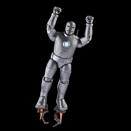 Marvel Hasbro Legends Series Iron Man (Modelo 01) Vengadores 60 Aniversario Coleccionable Figura de acción de 6 Pulgadas
