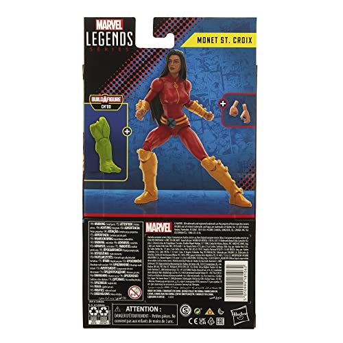 Marvel Hasbro Legends Series - Monet St. Croix - Cómics de Generation X - Figura Legends X-Men de 15 cm