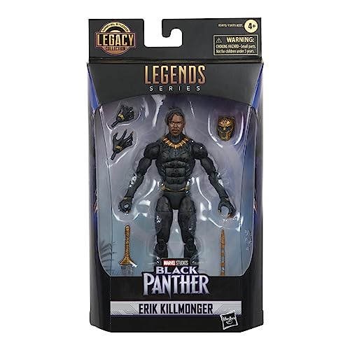 Marvel Hasbro Legends Series Nero Panther Legacy Collection - Figura Coleccionable de Killmonger de 15 cm - 5 Accesorios, F5973