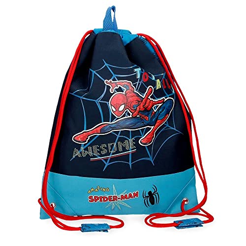 Marvel Spiderman Totally awesome mochila Saco Azul 32x42 cms Poliéster