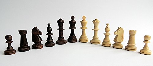 Master of Chess Piezas de Ajedrez de Madera - Hecho a Mano Fichas Ajedrez Torneo En Caja de Caoba - Altura del Rey de 46 mm - Staunton NO.5