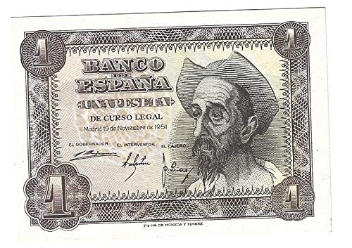 Matidia ESPAÑA Billete Original DE 1 Peseta 1951 Don QUIJOTE