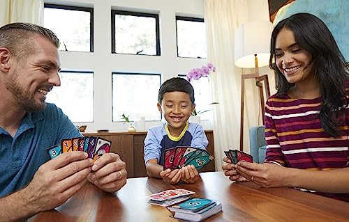 Mattel Games Juego de cartas UNO Flip!, juego de mesa en lata para niños +7 años (Mattel GDG37)