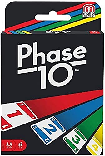 Mattel Games - Phase 10 (FFY05) & UNO Original - Juego de Cartas Familiar - Clásico - Baraja Multicolor de 112 Cartas - De 2 a 10 Jugadores - para Niños y Adultos - Regalo para 7+ Años