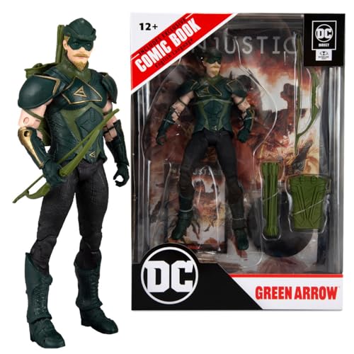 McFarlane - Figura de Acción DC Direct Gaming con Comic Injustice, Green Arrow, Multicolor, TM15919