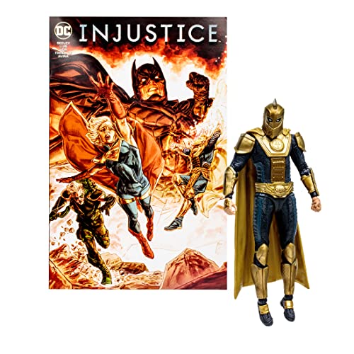 McFarlane Toys, DC Comic 7-inch Dr.Fate Action Figure with 22 Moving Parts, Collectible DC Injustice 2 Video Game Figure with Stand Base, Comic and Unique Collectible Character Card – Ages 12+