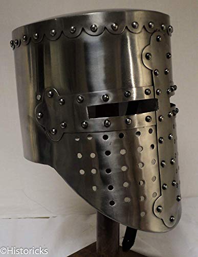 Medieval Knight Templar Helmet - re-enactment / role-play / larp / fancy-dress