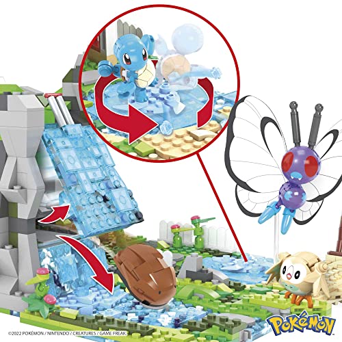 MEGA Construx Pokemon Expedición a la jungla Constructor de aventuras Set de bloques de construcción con 4 personajes, 1350 piezas, juguete +6 años (Mattel HHN61)