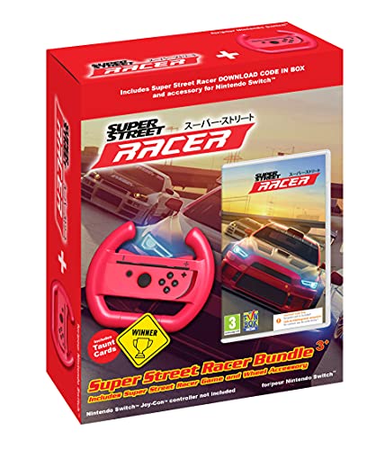 MERIDIEM GAMES, S.L.- Super Street Racers (CIB) + Volante-Switch Videojuegos, Multicolor (VJGSWIMER22532678)