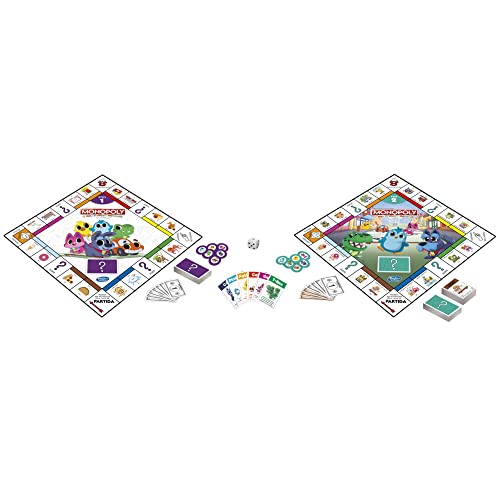 Mi Primer Monopoly - Juego de Mesa para niños a Partir de 4 años - 2 Juegos en 1: Tablero de 2 Caras (Lengua Portuguesa)