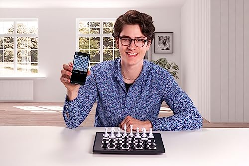 Millennium eONE M841 – Tablero de ajedrez electrónico para Jugar Online en Lichess, Chess.com y Tornelo. con 81 LED para visualizar los Movimientos Batería de Iones de Litio y Bluetooth Integrado.