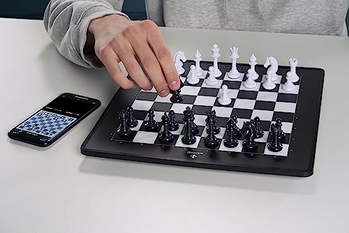 Millennium eONE M841 – Tablero de ajedrez electrónico para Jugar Online en Lichess, Chess.com y Tornelo. con 81 LED para visualizar los Movimientos Batería de Iones de Litio y Bluetooth Integrado.
