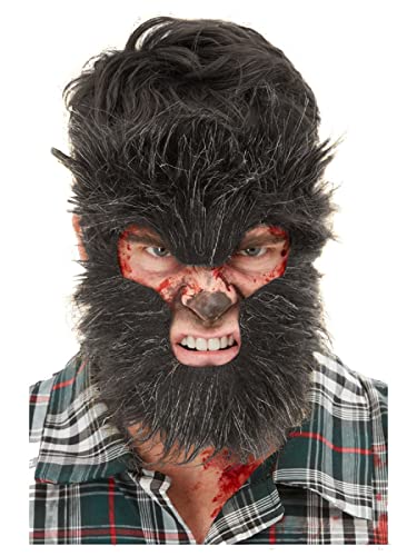 MIMIKRY Máscara de pelo de hombre lobo facial pelo barba demonio monstruo