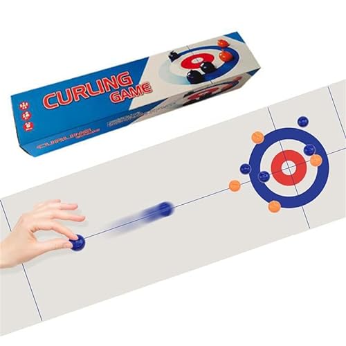 Mini Table Curling Game,Tabletop Curling Games, For Adults & Kids, Fun For Home Travel, Quick & Easy To Set Up Compact Travel Game