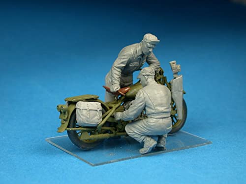 MiniArt- U.S. Motocycle Repair Crew.Special Editi Figuras, Color Gris (MIN35284)