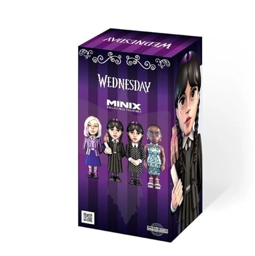 Minix Wednesday Addams - TV Series #123 - Figura Miércoles Addams con Cosa - Coleccionables - 12 cm de alto