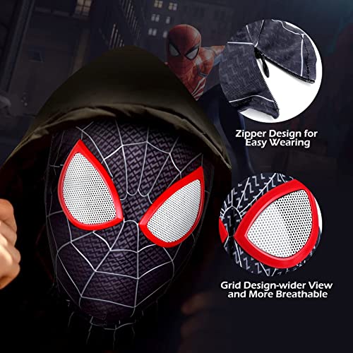 Miotlsy Super Disfraz Spider máscara de tela de la Película El Hombre Araña de Anime Disfraz máscara Fiesta máscara para halloween, navidad, carnaval y cumpleaños Regalo