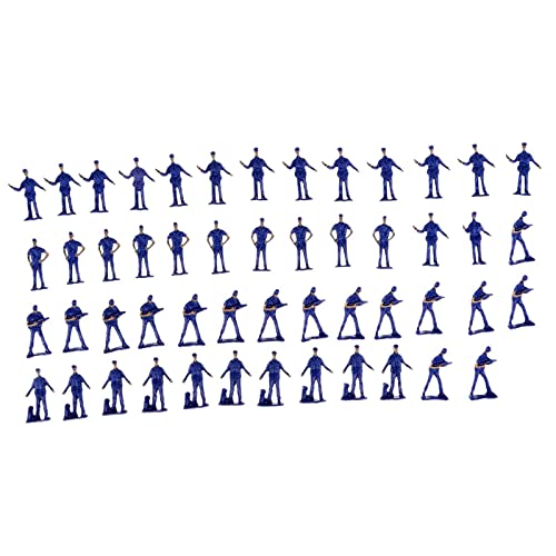 misppro 50 figuras de plástico de policía en servicio para escenario de diorama de juego de guerra