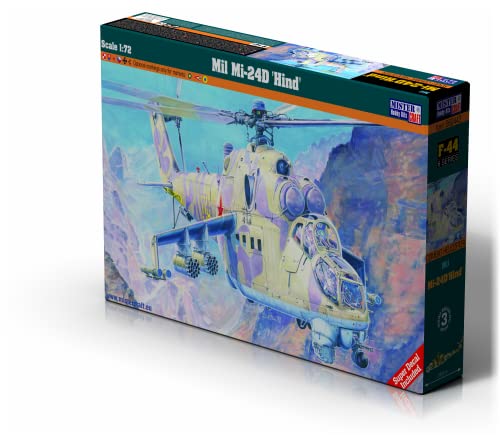 Mistercraft MISTER CRAFT HOBBY KITS Mil Mi-24D Hind - Maqueta de plástico (escala 1:72, incluye pegamento, modelo de plástico, instrucciones de construcción, 296 x 240 mm)